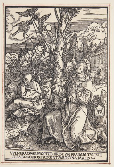 聖痕を受ける聖フランチェスコ 作： Albrecht Dürer