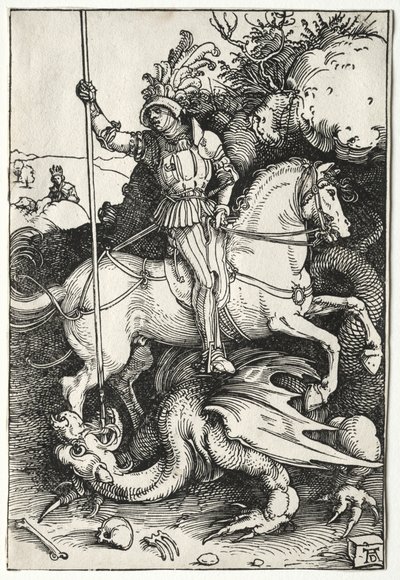セントジョージキリングザドラゴン、1500年代。 作： Albrecht Dürer