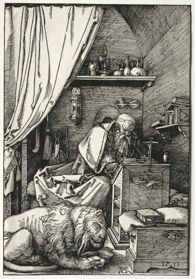 独房の聖ヒエロニムス 作： Albrecht Dürer