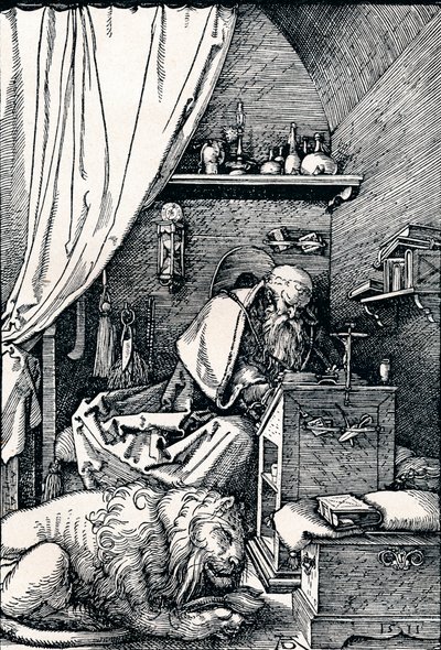 彼のセルの聖ジェローム、1511 1906 作： Albrecht Dürer