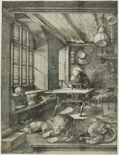 書斎の聖ヒエロニムス 作： Albrecht Dürer