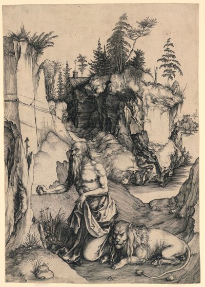 悔い改めの聖ヒエロニムス 作： Albrecht Dürer