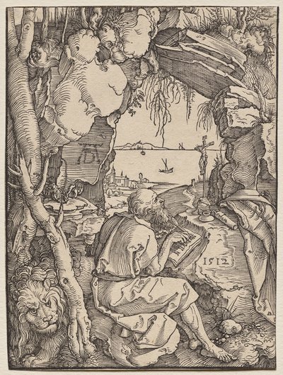 洞窟の聖ジェローム 作： Albrecht Dürer