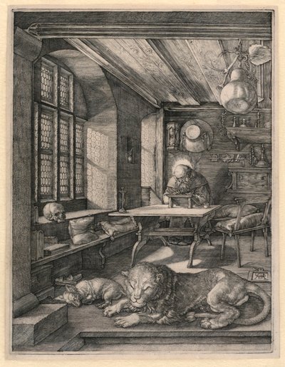 書斎の聖ヒエロニムス 作： Albrecht Dürer