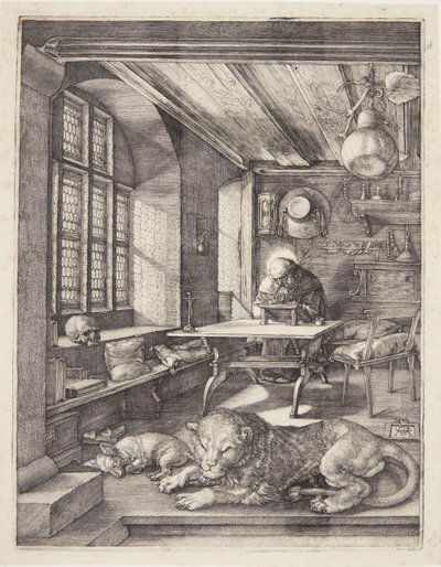 書斎の聖ヒエロニムス 作： Albrecht Dürer