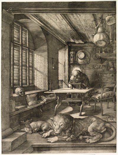 書斎の聖ヒエロニムス 作： Albrecht Dürer