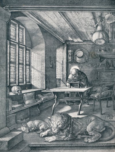 彼の研究における聖ジェローム、1514 1906 作： Albrecht Dürer