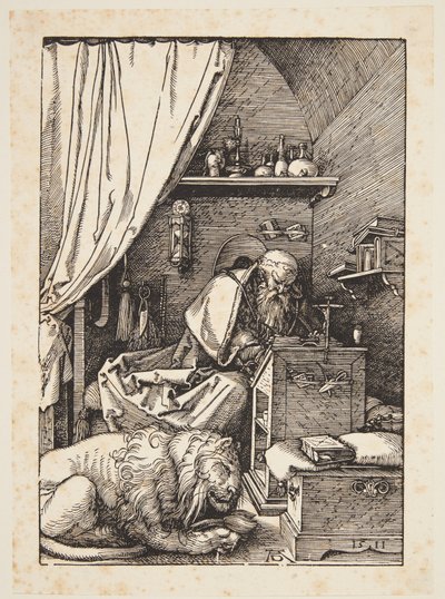 独房の聖ヒエロニムス 作： Albrecht Dürer