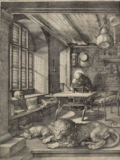書斎の聖ヒエロニムス、1514 年 作： Albrecht Dürer