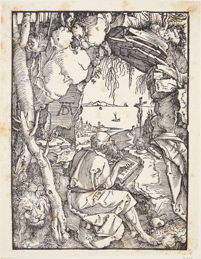 洞窟の聖ジェローム 作： Albrecht Dürer