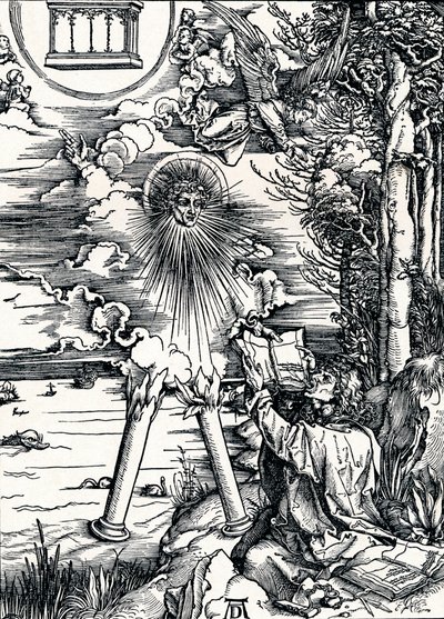 本を食い尽くすセントジョン、1498年1906年 作： Albrecht Dürer