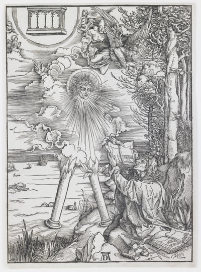 「黙示録」より、本をむさぼり食う聖ヨハネ 作： Albrecht Dürer