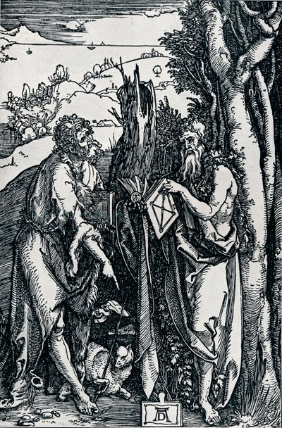 洗礼者聖ヨハネと聖オヌフリウス、1504 1906 作： Albrecht Dürer