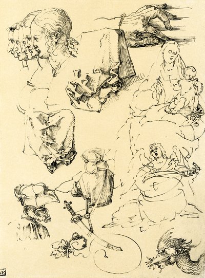 異なるデザインの学習シート 作： Albrecht Dürer