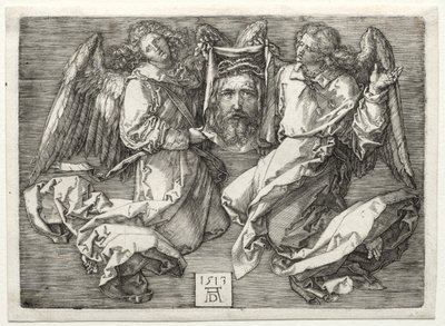 二人の天使が展示したスダリウム。 作： Albrecht Dürer