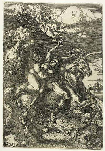 ユニコーンのプロセルピン誘拐 作： Albrecht Dürer
