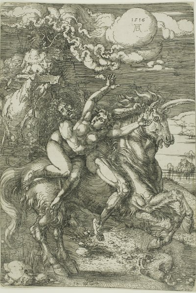 ユニコーンのプロセルピン誘拐 作： Albrecht Dürer