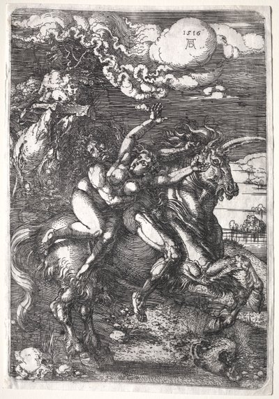 ユニコーンの誘拐 作： Albrecht Dürer