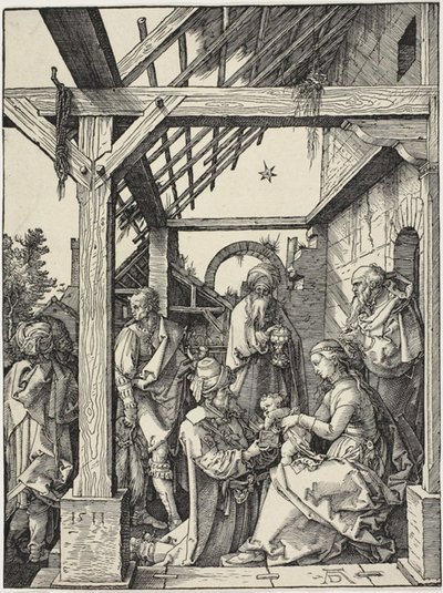 魔術師の崇拝 作： Albrecht Dürer