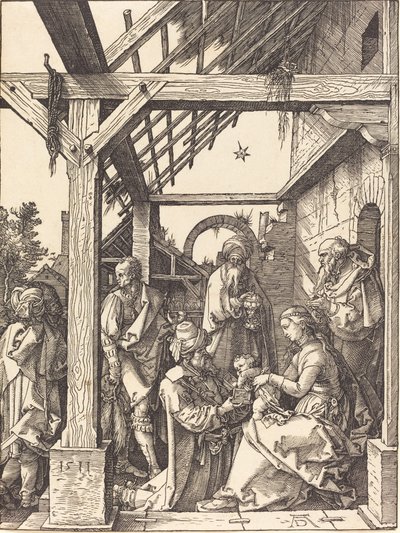 賢者の崇拝、1511年。 作： Albrecht Dürer