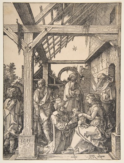 賢者の礼拝、1511年。 作： Albrecht Dürer