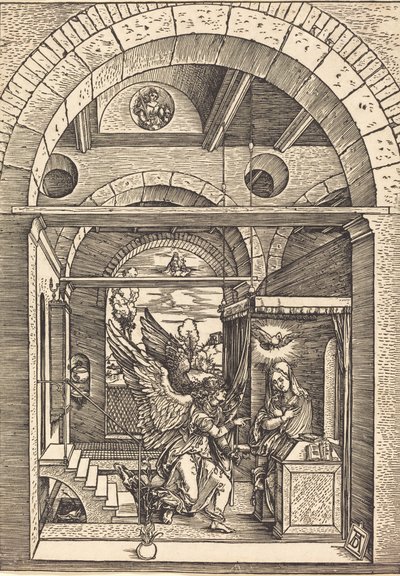 受胎告知、c。 15021504。 作： Albrecht Dürer