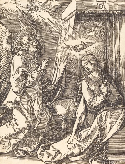受胎告知、おそらくc。 15091510。 作： Albrecht Dürer