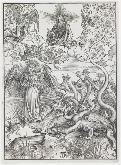 シリーズ「The Apocalypse」の黙示録的な女 作： Albrecht Dürer