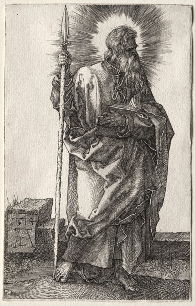 使徒トーマス。 作： Albrecht Dürer