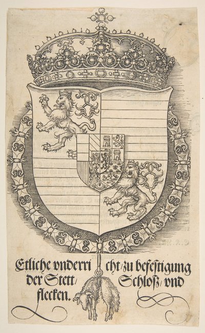 ハンガリーの王、ボヘミアのフェルディナンド1世の腕.nd 作： Albrecht Dürer