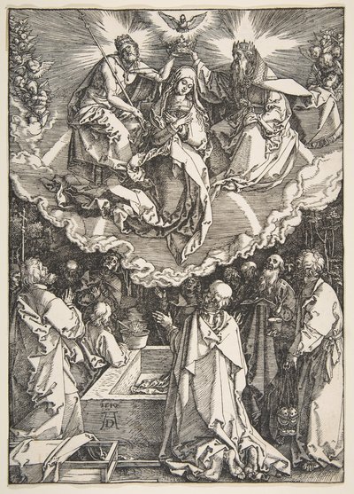 聖母の生涯、1510年からの聖母の仮定と戴冠。 作： Albrecht Dürer