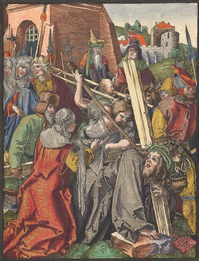 小さな木版画の情熱からの十字架のベアリング.nd 作： Albrecht Dürer