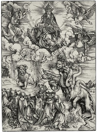羊のような二つの角を持つ獣c。 1497 作： Albrecht Dürer