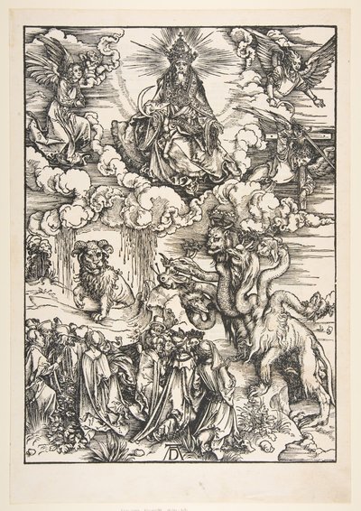 Apocalypse.ndの羊のような2つの角を持つ獣 作： Albrecht Dürer