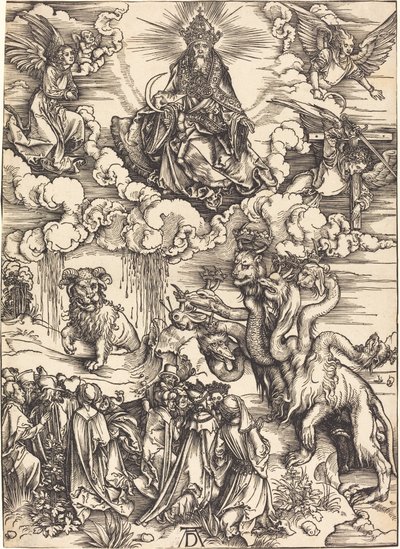 子羊のような 2 本の角を持つ獣 作： Albrecht Dürer