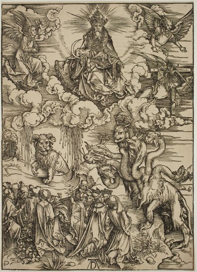 子羊のような 2 本の角を持つ獣 作： Albrecht Dürer
