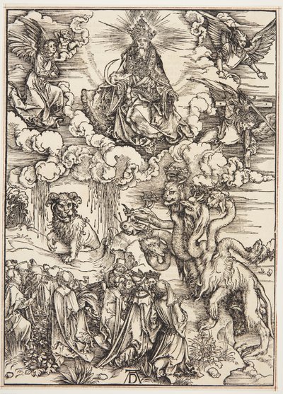 子羊のような 2 本の角を持つ獣 作： Albrecht Dürer