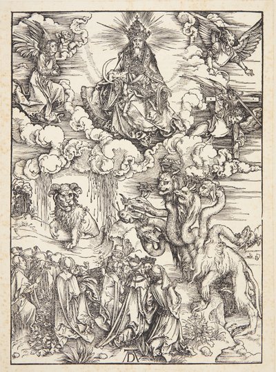 子羊のような 2 本の角を持つ獣 作： Albrecht Dürer