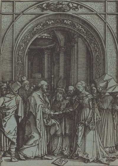 処女の婚約、c.1504-1505 印刷 1560s1570s。 作： Albrecht Dürer