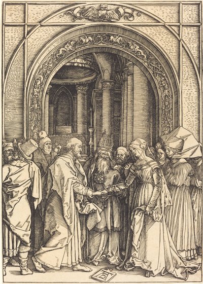 聖母の婚約、c。 15041505。 作： Albrecht Dürer
