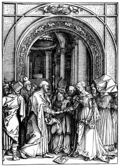 処女の生活、処女の婚約、1504年頃 作： Albrecht Dürer