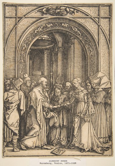 『処女の生活』より、処女の婚約1503。 作： Albrecht Dürer