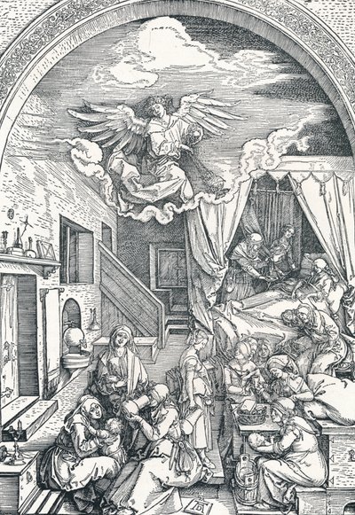 聖母マリアの誕生、c1503-1504、1906 作： Albrecht Dürer