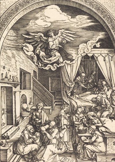 聖母の誕生、c。 15031504。 作： Albrecht Dürer
