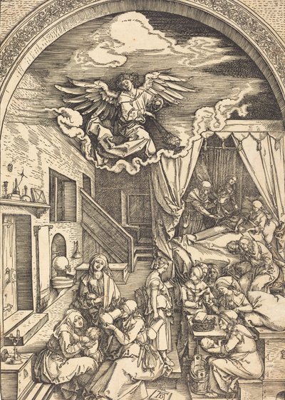 聖母の誕生、c。 15031504。 作： Albrecht Dürer