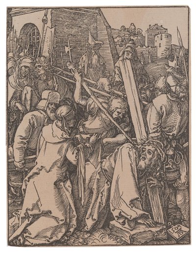 シリーズ「小さな情熱」からの十字架の運び、1509年。 作： Albrecht Dürer