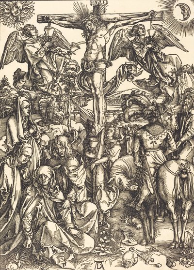 はりつけ、c。 14971498。 作： Albrecht Dürer