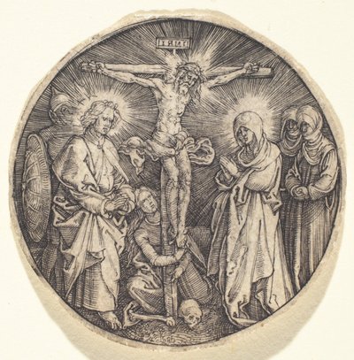マクシミリアンの剣柄と呼ばれる磔刑、c。 1518年。 作： Albrecht Dürer