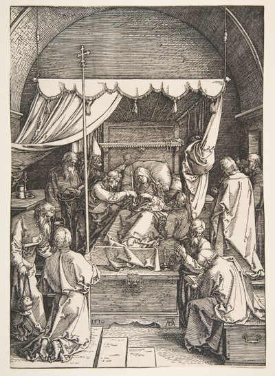 聖母の生涯、1510年からの聖母の死。 作： Albrecht Dürer