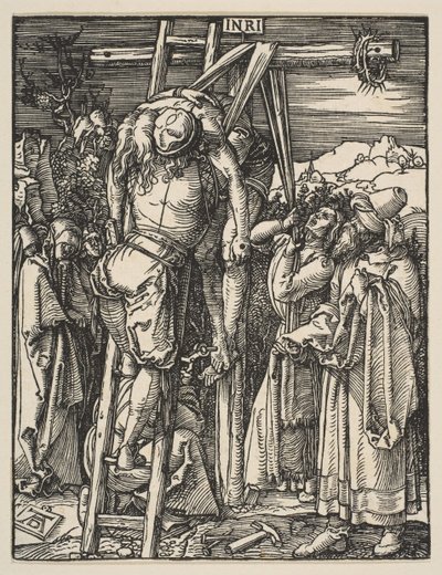 十字架からの降下、小情熱、ca。 1509。 作： Albrecht Dürer
